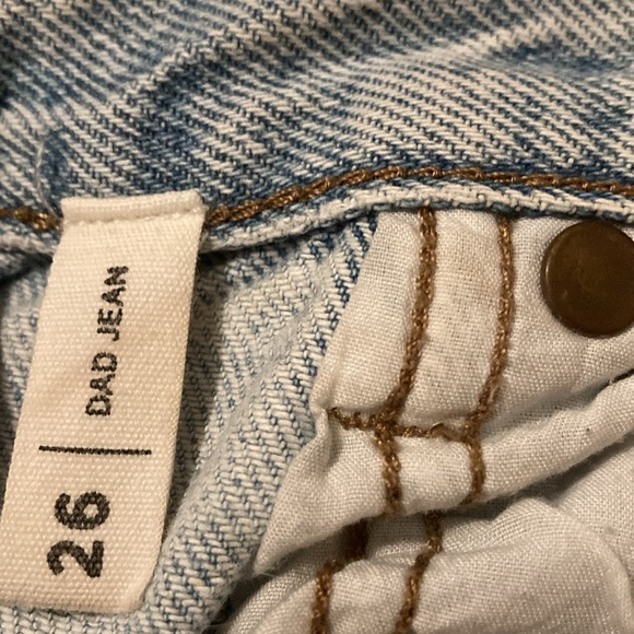 Pacsun Two Tone Denim High Waisted Straight Leg Dad Jeans - Picture 11 of 12